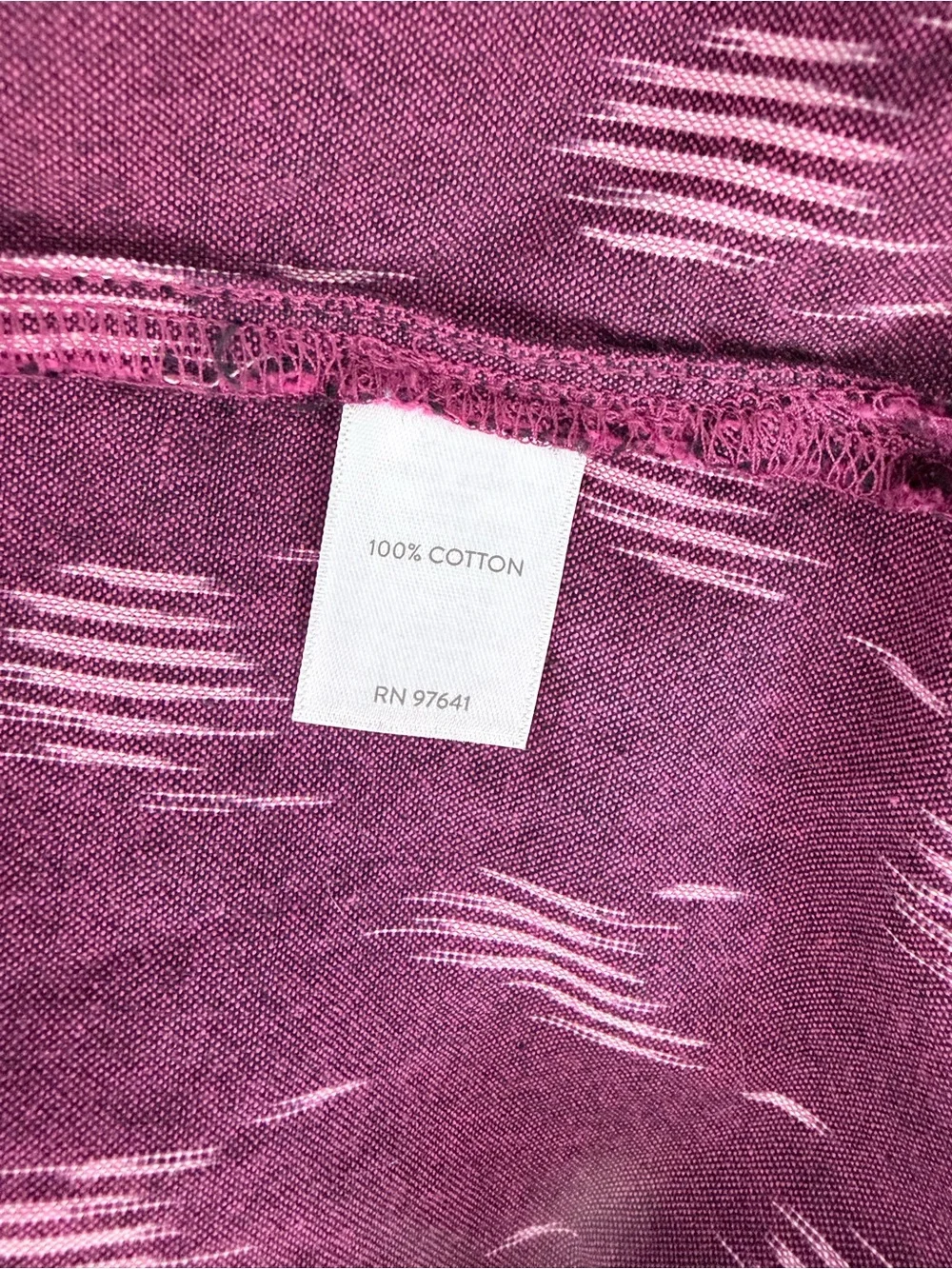 PureJill Relaxed Button Down Shirt Fuschia Purple 100% Cotton Cover Up 3X - Picture 8 of 8